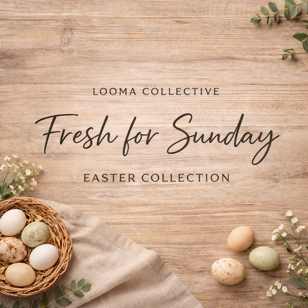 Easter Collection Image on Wooden Background