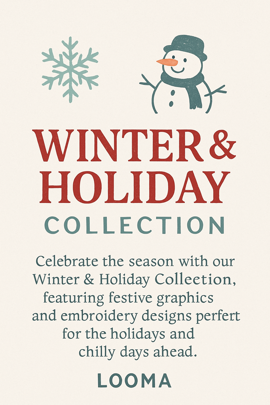Cozy Collection (Winter and Holiday Inspired) ✨“Festive Threads, Handmade with Heart.”