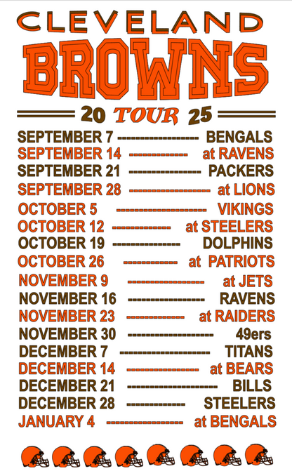 Dawg Pound Pride: 2025 Cleveland Browns Tour Tee