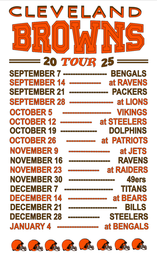 Dawg Pound Pride: 2025 Cleveland Browns Tour Tee
