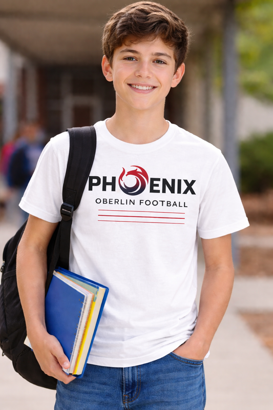 Oberlin Phoenix Football T-Shirt – School Spirit Tee for Students, Parents & Fans