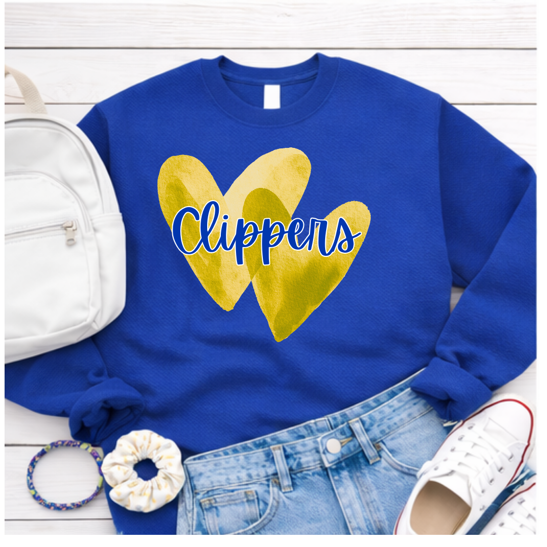 Clearview Clippers Youth and Adult Apparel HEART CLIPPERS