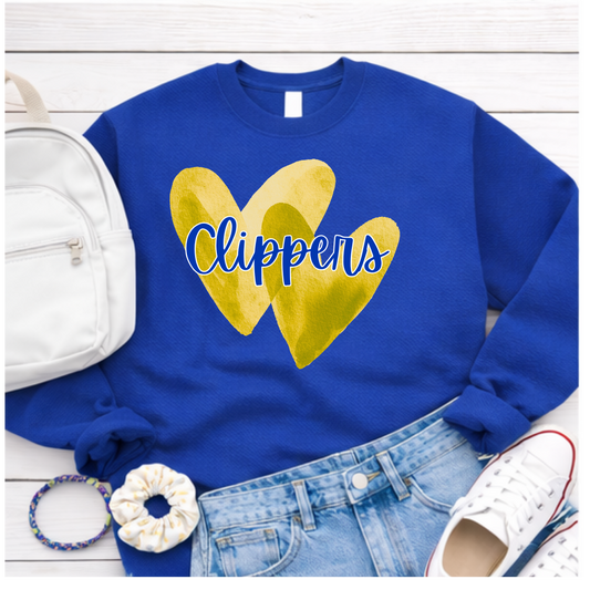 Clearview Clippers Youth and Adult Apparel HEART CLIPPERS