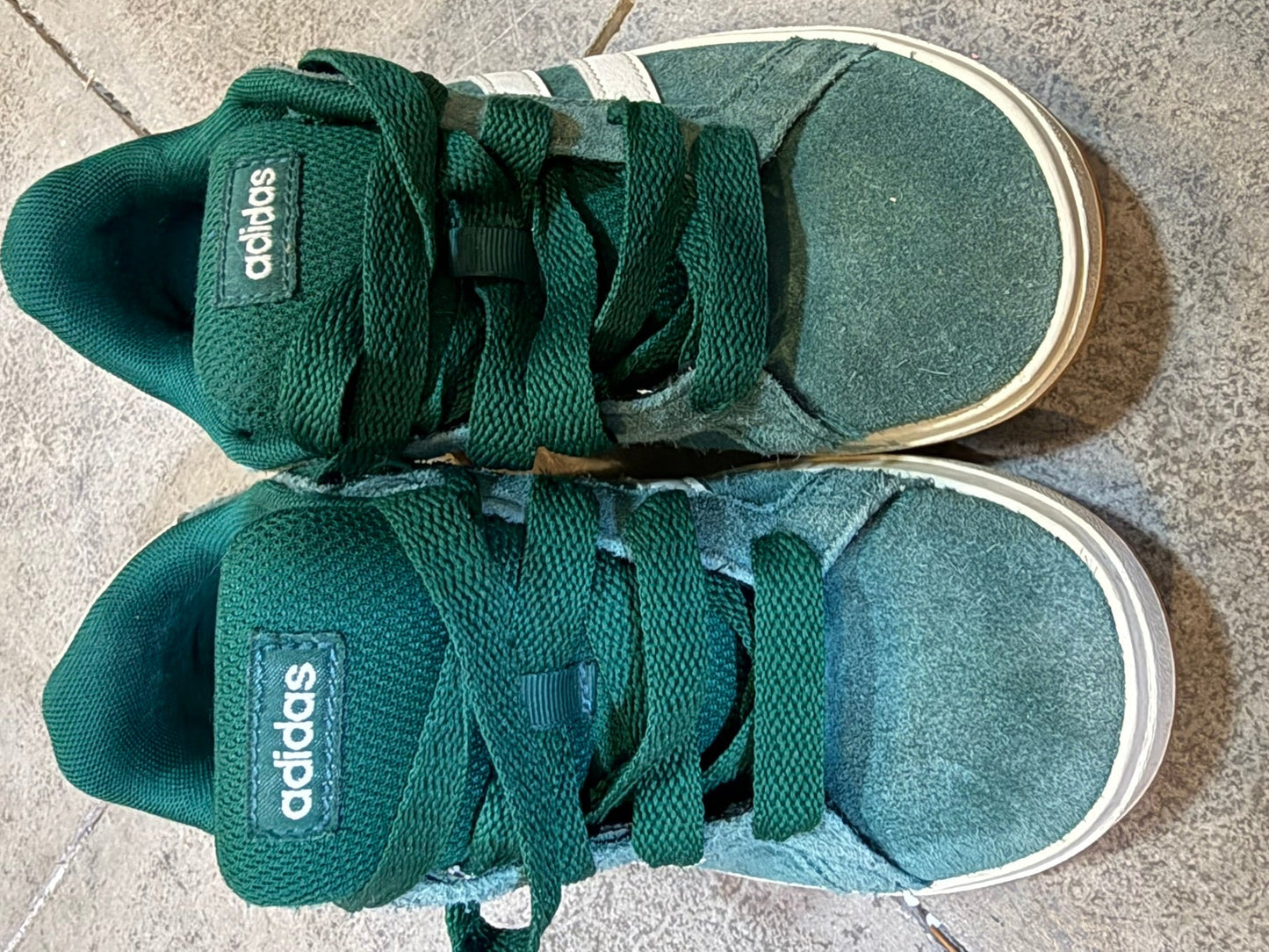 Green Adidas sneakers