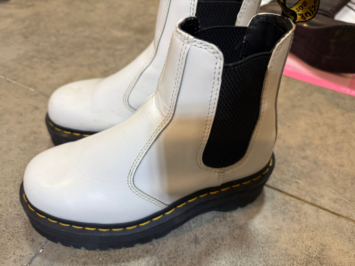 Dr. Martens Gently Used 2976 Quad Chelsea Boots – White – Women’s 6