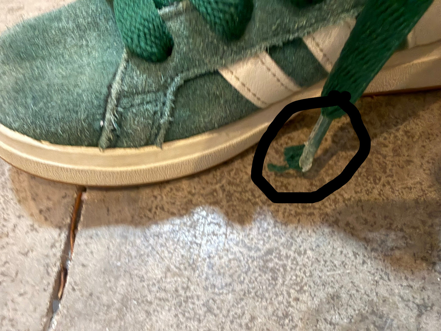 Adidas Kids Green Suede Sneakers – Size 1