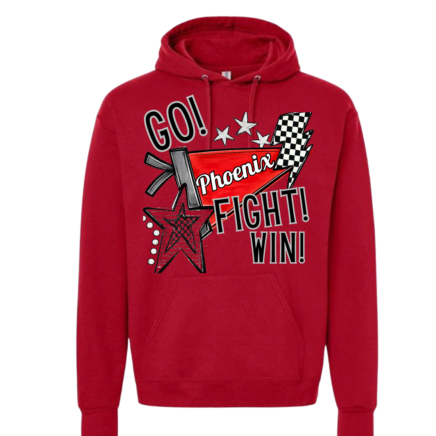 Custom school spirit sweatshirt for Oberlin Phoenix