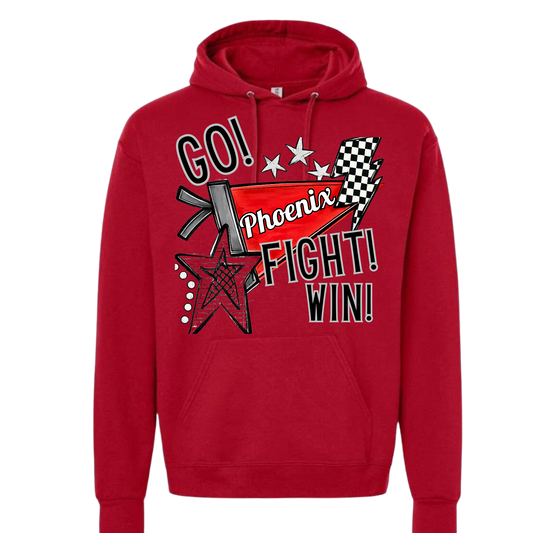 Custom school spirit sweatshirt for Oberlin Phoenix