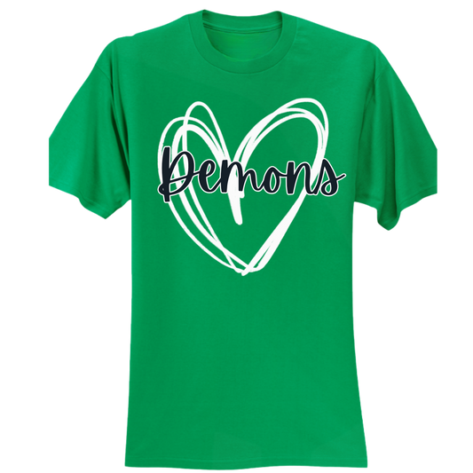 Westlake Demons Heart School Spirit T-Shirt Demons