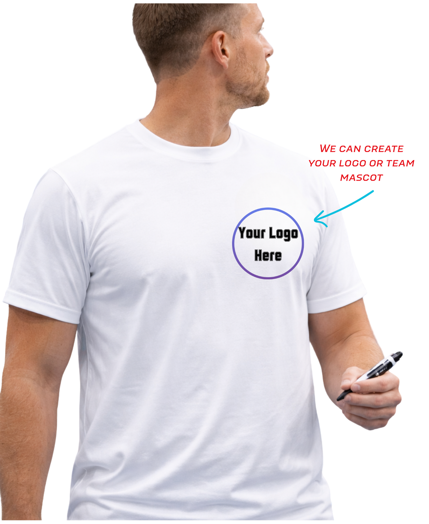 Adult Custom Coach Logo T-Shirt